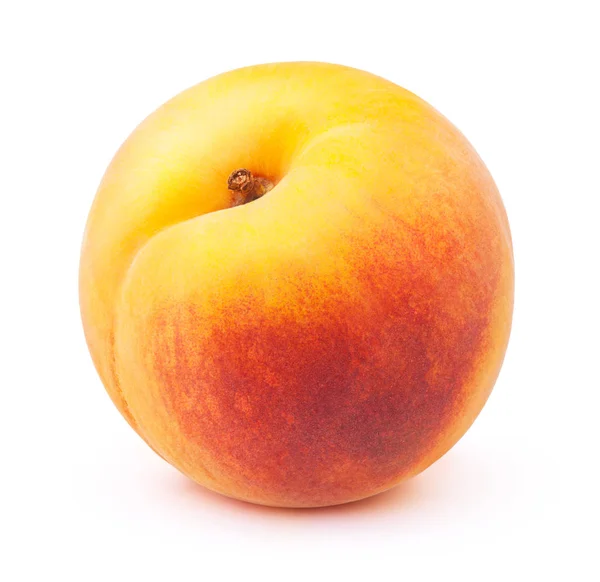 Свежий желтый персик изолирован на белом — стоковое фото
