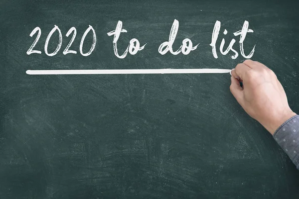 2020 New Year to do List on Blackboard — 스톡 사진