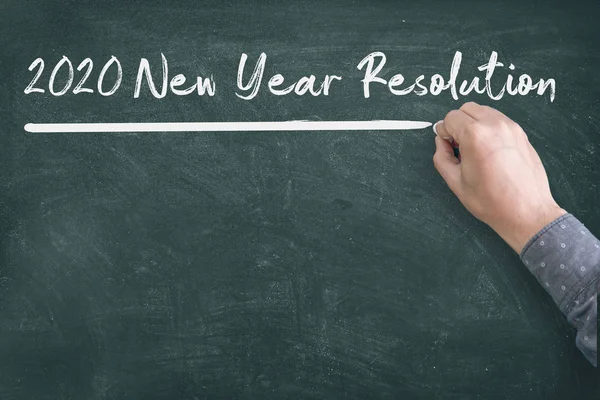 2019 New Year Resolution Check List on Blackboard — 스톡 사진