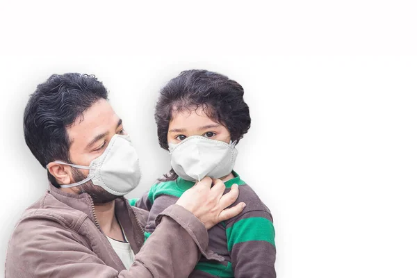 Covid Coronavirus Contaminación Del Aire Pm2 Concept Little Niña India Imágenes de stock libres de derechos