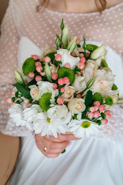 Novia Con Ramo Boda — Foto de Stock