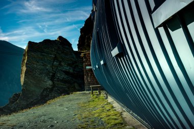 Studlhutte sığınak Grossglockner yüksek Tauren Na Mount aşağıda