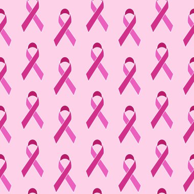Meme Kanseri Bilinçlendirme pembe geometrik şerit ile Seamless Modeli.