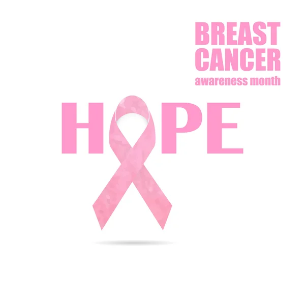 Meme Kanseri Bilinçlendirme pembe suluboya şerit beyaz arka plan üzerinde. Umut.