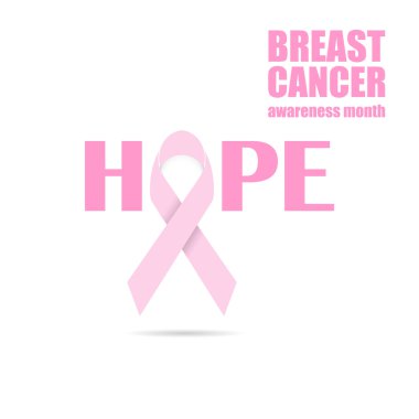 Meme Kanseri Bilinçlendirme pembe geometrik şerit. Umut.