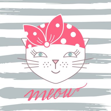 şirin kedi vektörü. 