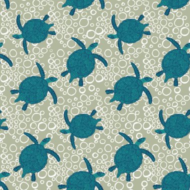 kaplumbağaları ile Seamless Modeli. 