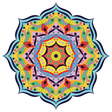 Mandala. yuvarlak süsleme desen.