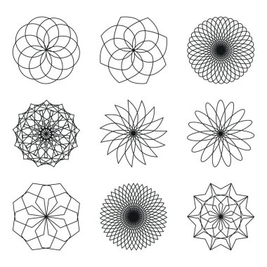 Geometrik şekiller kümesi.