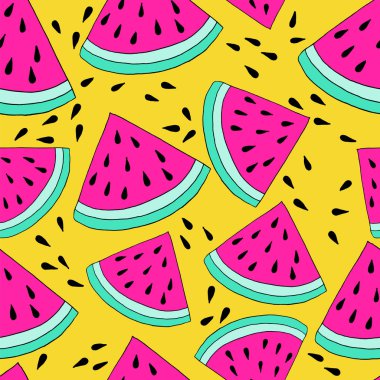 Karpuz dilimleriyle kusursuz arkaplan. 