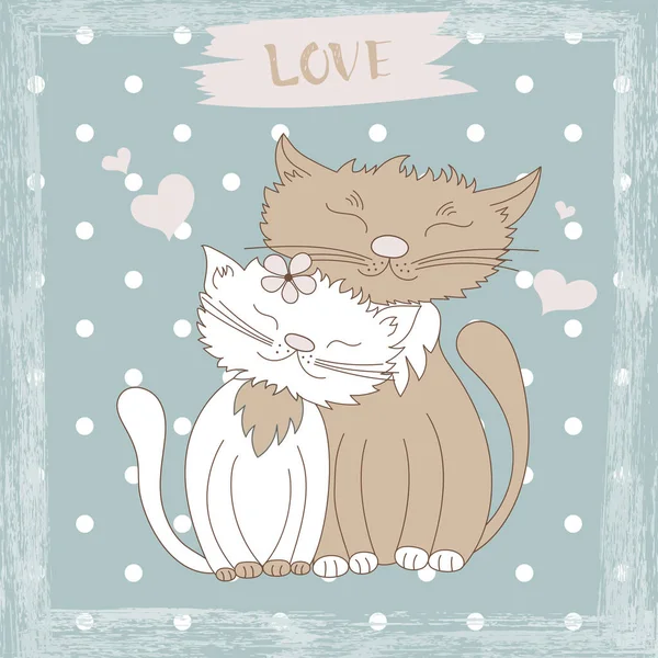 Sevimli kediler. Okul kitapları ve çizim poster için kullanılabilir.