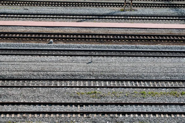 Visa Järnvägsspår — Stockfoto