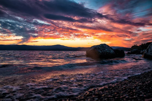 Scenic Sunset Lake — Stock Photo, Image