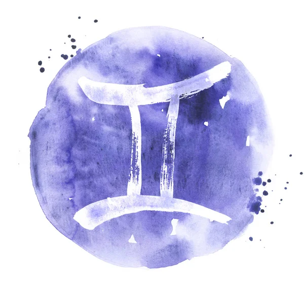 Ilustração abstrata do signo do zodíaco Gêmeos . — Fotografia de Stock