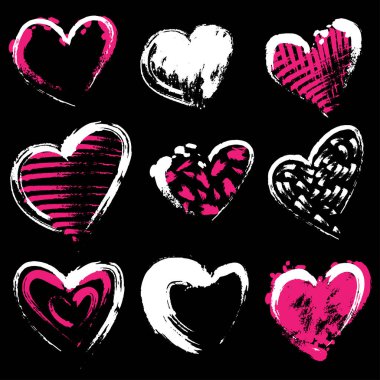 Soyut illüstrasyon kalp ile. Valentin için vektör arka plan