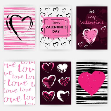 Soyut illüstrasyon kalp ile. Valentin için vektör arka plan