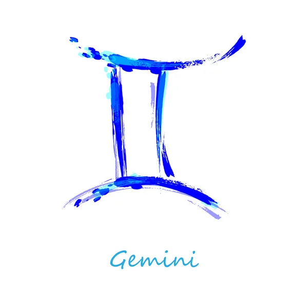 Illustration abstraite du signe du zodiaque Gémeaux — Image vectorielle