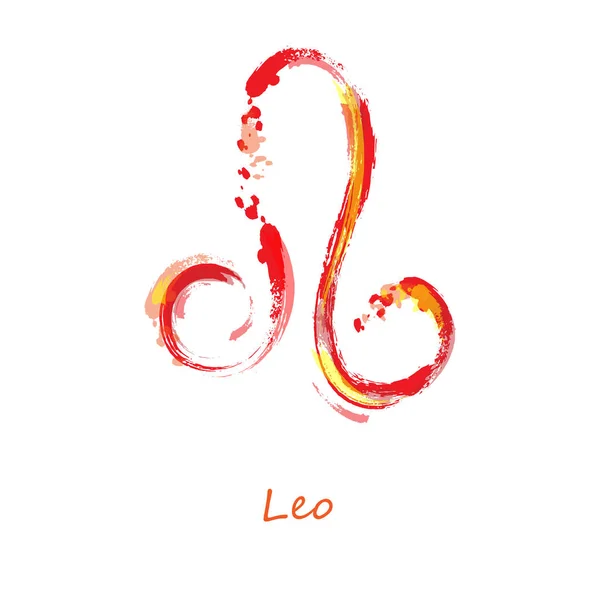 Ilustración abstracta del signo del zodíaco Leo . — Vector de stock