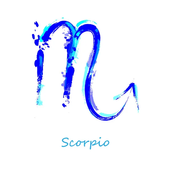 Illustrazione astratta del segno zodiacale Scorpione — Vettoriale Stock