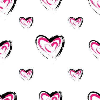 Vektör yürekleri soyut seamless modeli. Aşk. 
