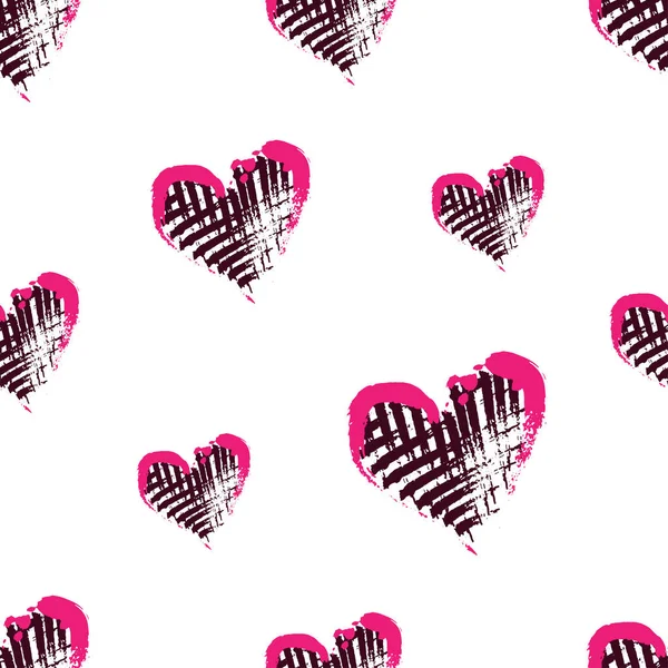 Vector abstract seamless pattern with hearts. Love.ic, wallpaper — Stock Vector