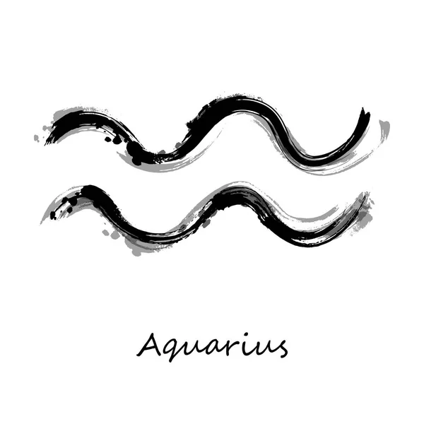 Illustrazione astratta del segno zodiacale Acquario. Icona zodiacale — Vettoriale Stock