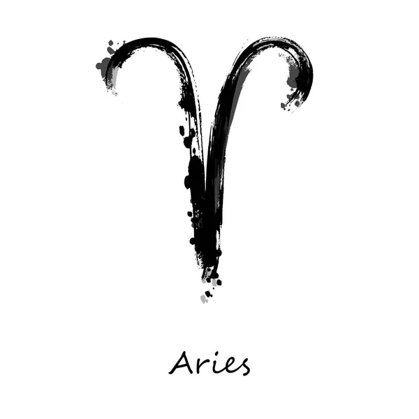 Ilustración abstracta del signo del zodíaco Aries. Icono del zodíaco . — Archivo Imágenes Vectoriales
