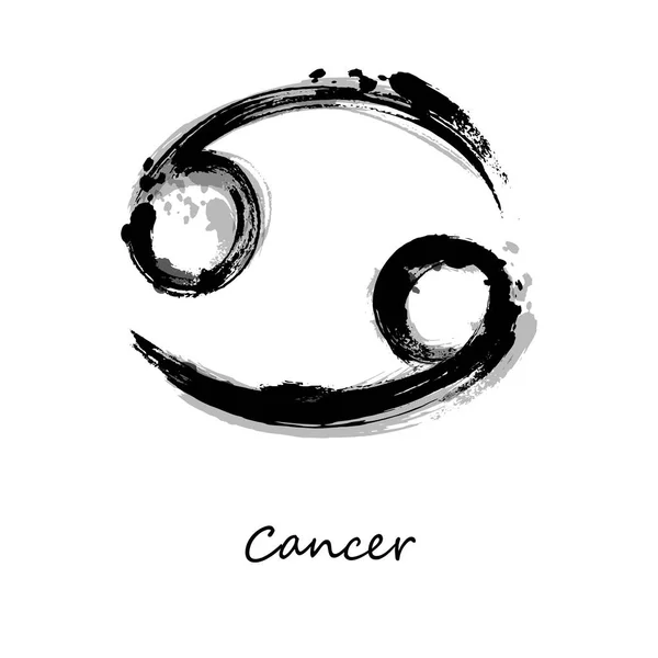 Abstracte illustratie van het sterrenbeeld Cancer. Pictogram van de dierenriem. — Stockvector