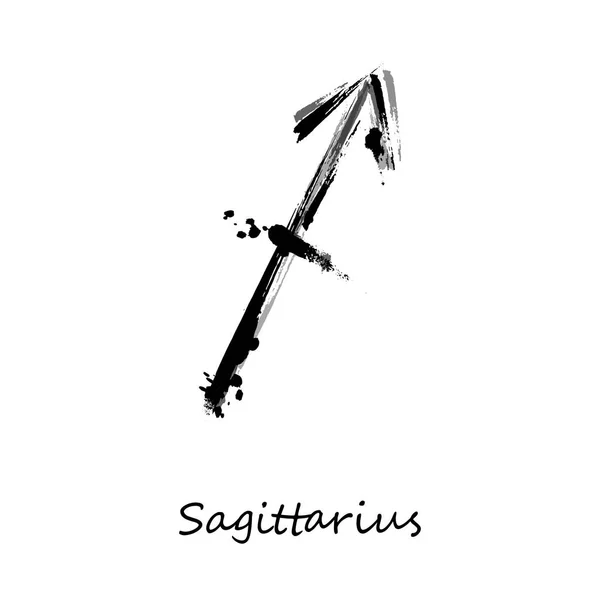 Illustration abstraite du signe du zodiaque Sagittaire. Zodiaque ico — Image vectorielle