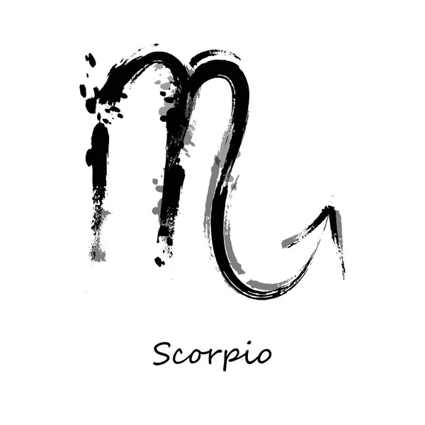 Abstract illustration of the zodiac sign Scorpio. Zodiac icon. — Stock Vector