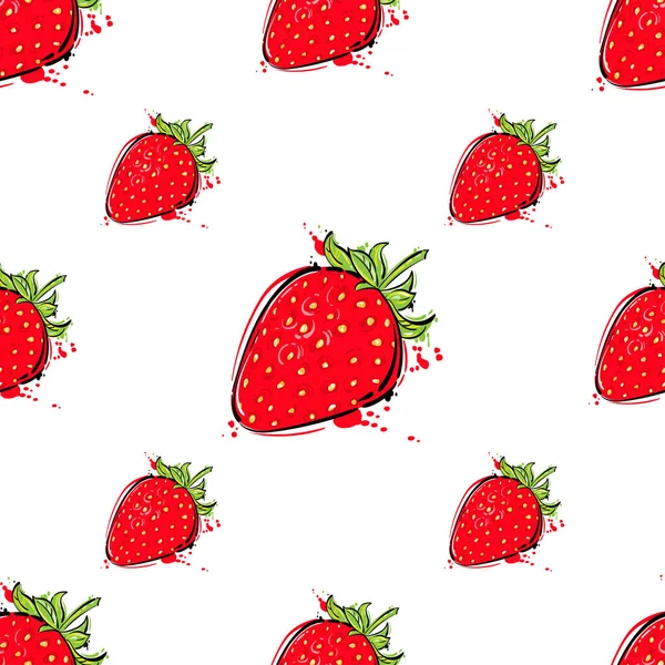 Illustrasjon av vektorsammendrag med jordbær . – stockvektor