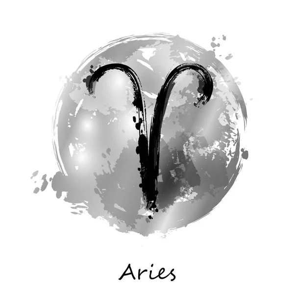 Ilustración abstracta del signo del zodíaco Aries — Vector de stock
