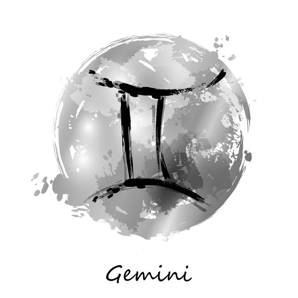 Ilustración abstracta del signo del zodiaco Géminis . — Vector de stock