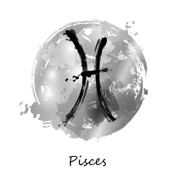 Ilustración abstracta del signo del zodíaco Piscis . — Vector de stock
