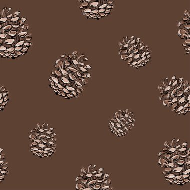 Bir çam kozalağı vektör soyut çizim.