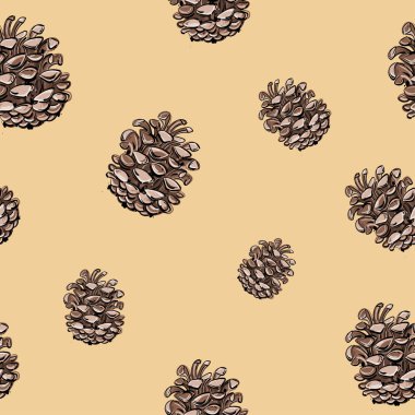 Bir çam kozalağı vektör soyut çizim.