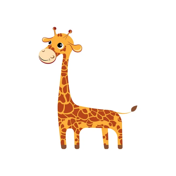 Vector abstract illustration of a giraffe. Funny animal. — Stock Vector