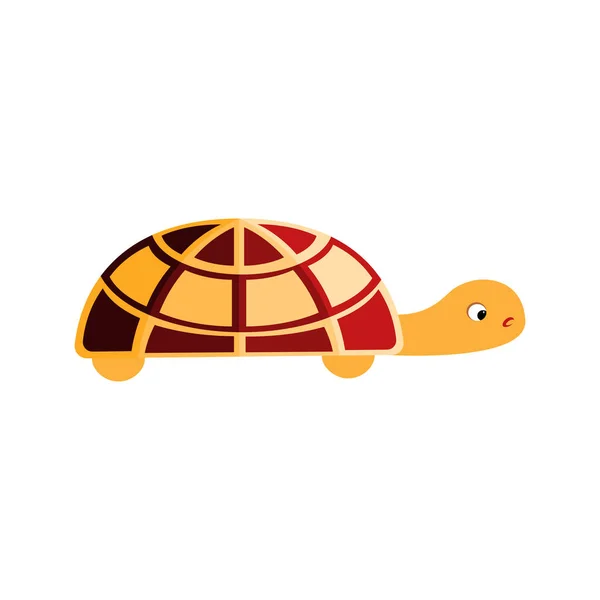 Illustration vectorielle d’une tortue. Animaux drôles — Image vectorielle