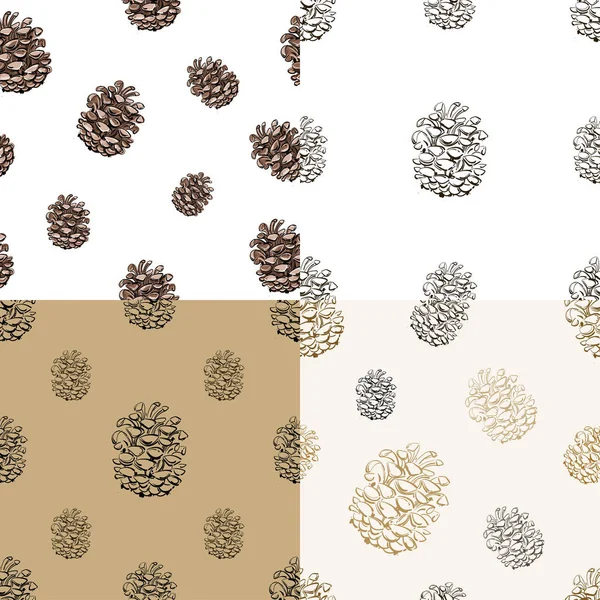 Bir çam kozalağı vektör soyut çizim. 