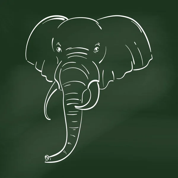 Abstracte illustratie van een olifant. — Stockvector