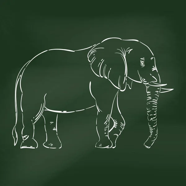 Abstracte illustratie van een olifant. — Stockvector