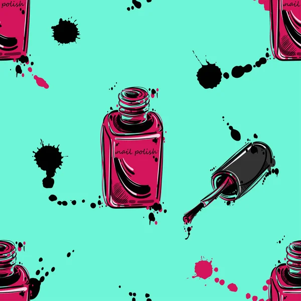 Abstract vectorillustratie met nagellak. — Stockvector