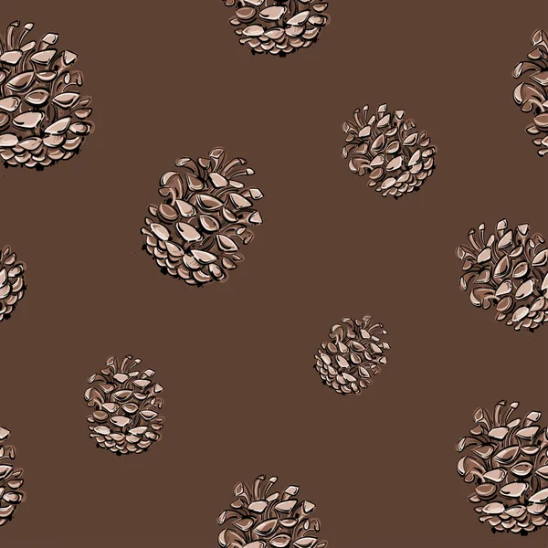 Bir çam kozalağı vektör soyut çizim.