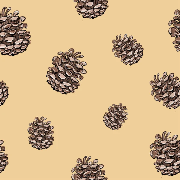 Bir çam kozalağı vektör soyut çizim.