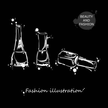 Tırnak cilası vektör çizim. 