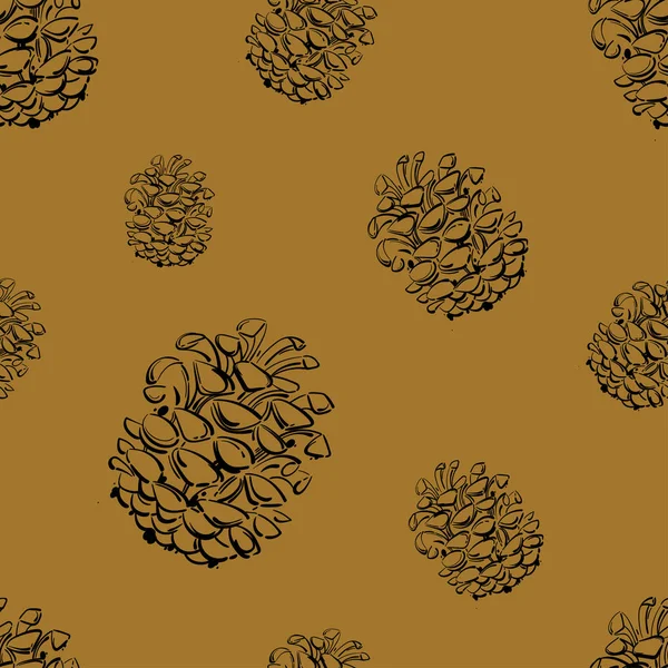 Illustration vectorielle abstraite d'un cône de pin . — Image vectorielle