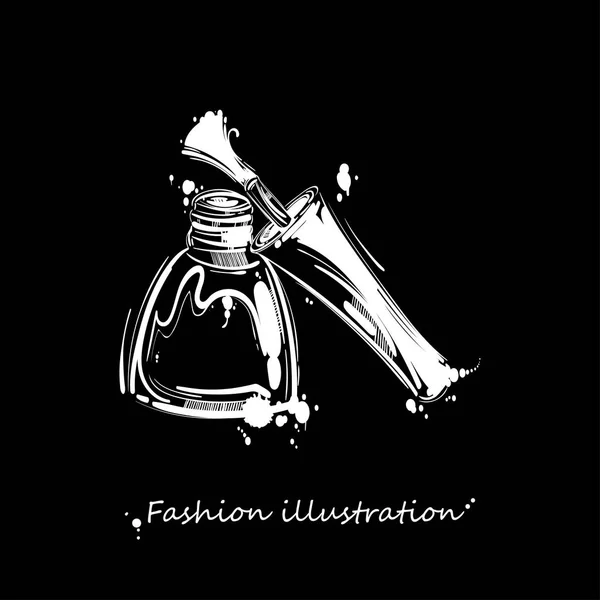 Vectorillustratie van nagellak. Mode illustratie. — Stockvector