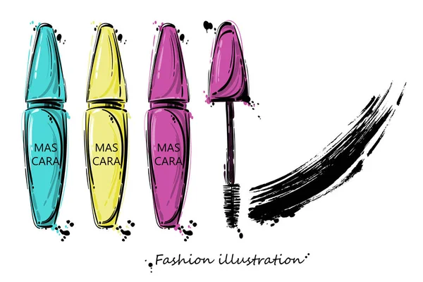 Vector illustratie van mascara. — Stockvector