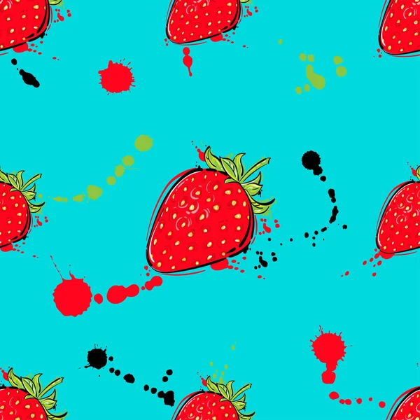 Abstrakta vektorillustration med jordgubbe. — Stock vektor
