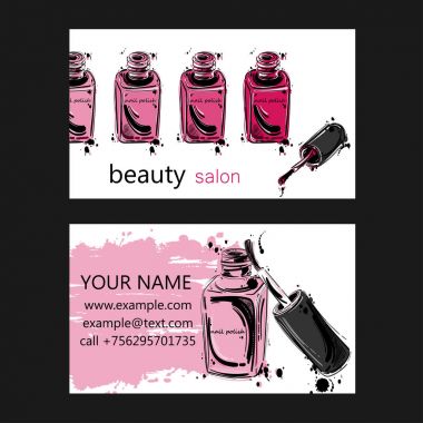 Tırnak cilası ile vektör arka plan. 